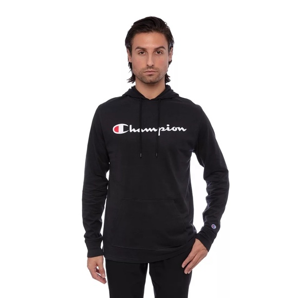 New Champion Men's Black Long Sleeve Hoodie - Picture 1 of 13